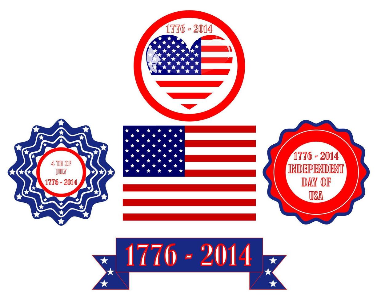 American Independence Day on white background vector