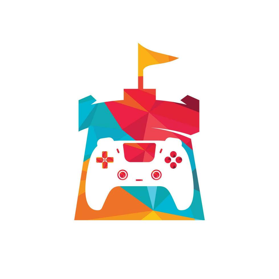 diseño del logotipo vectorial del rey del juego. consola de juegos y diseño de vectores de iconos fuertes.