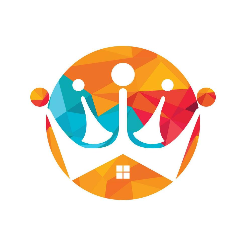 Home king vector logo design.