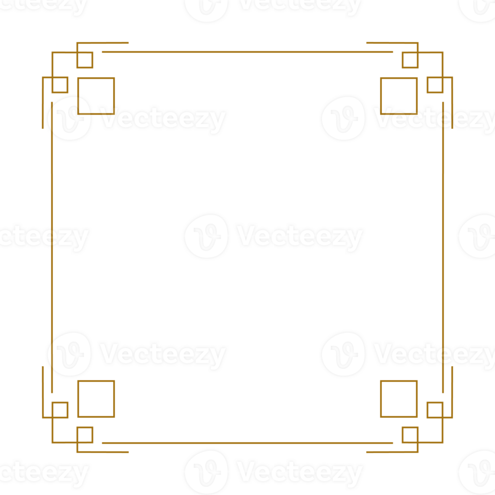 flott konst deco i linje geometrisk stil för ram design png