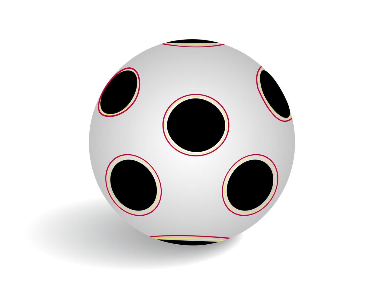 pelota para jugar al fútbol en un fondo blanco vector