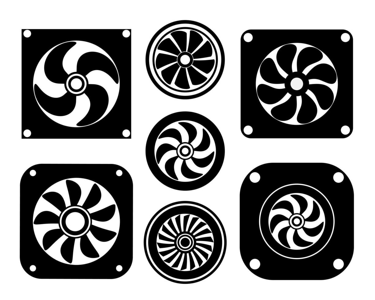 fans for the computer on a white background vector