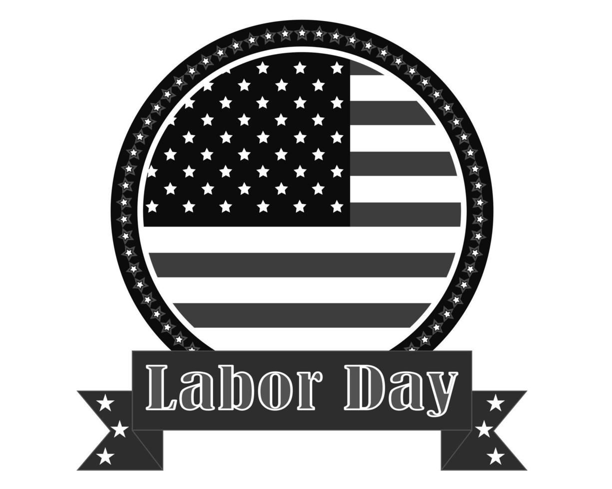 mark Labor Day in America in shades of gray vector