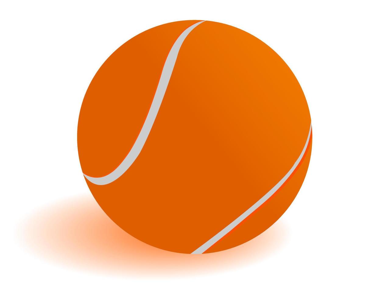 juego de pelota de tenis sobre fondo blanco vector