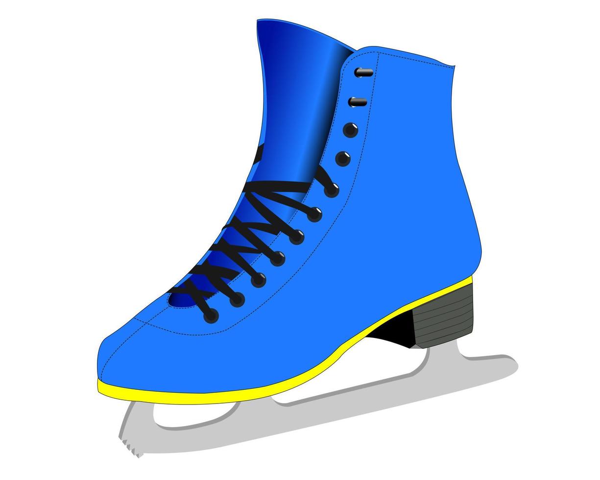 patines para patinaje artístico sobre un fondo blanco vector