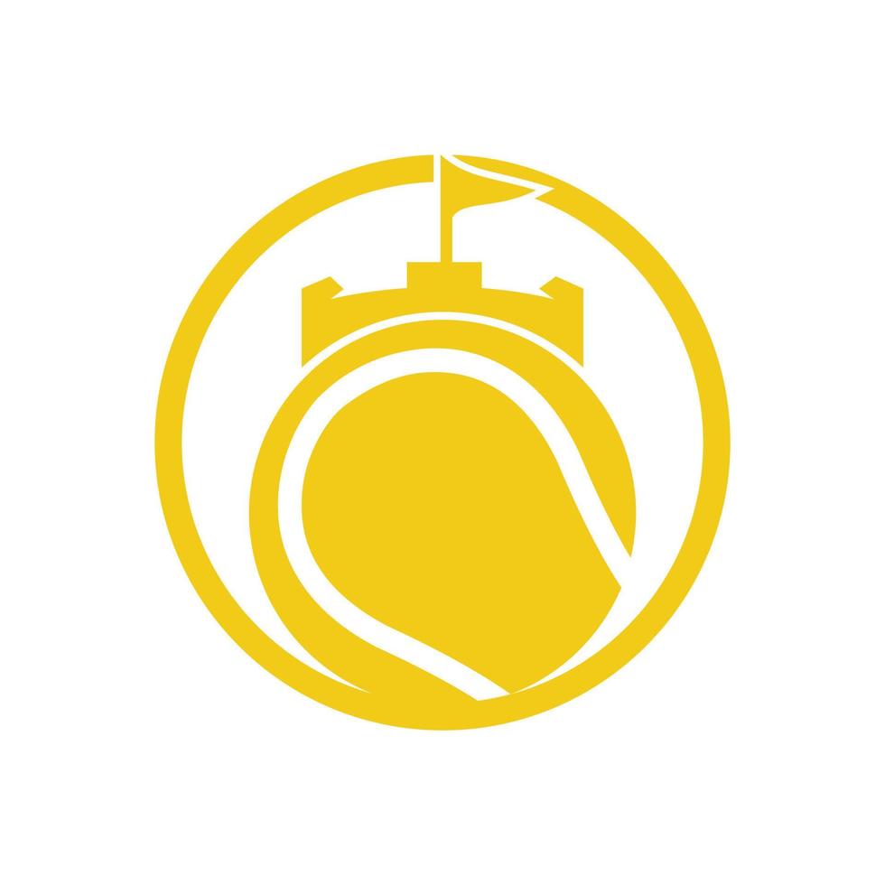 diseño del logotipo vectorial del fuerte de tenis. vector