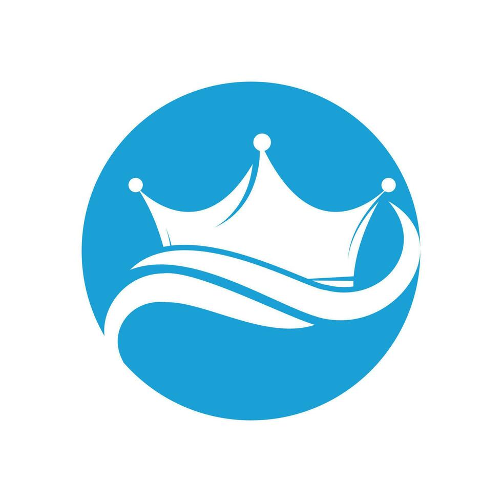 Wave king vector logo design.