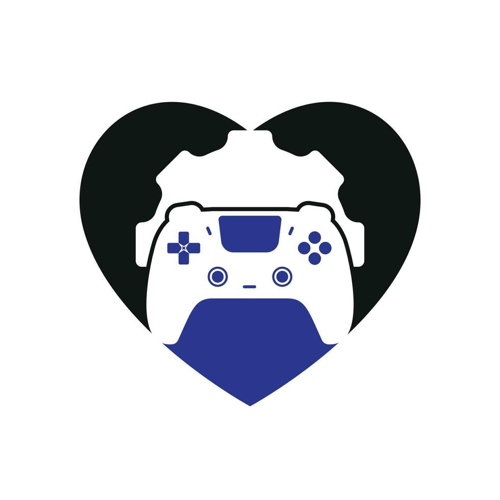 Video game repair vector logo design template. Gamepad with gear icon vector design.