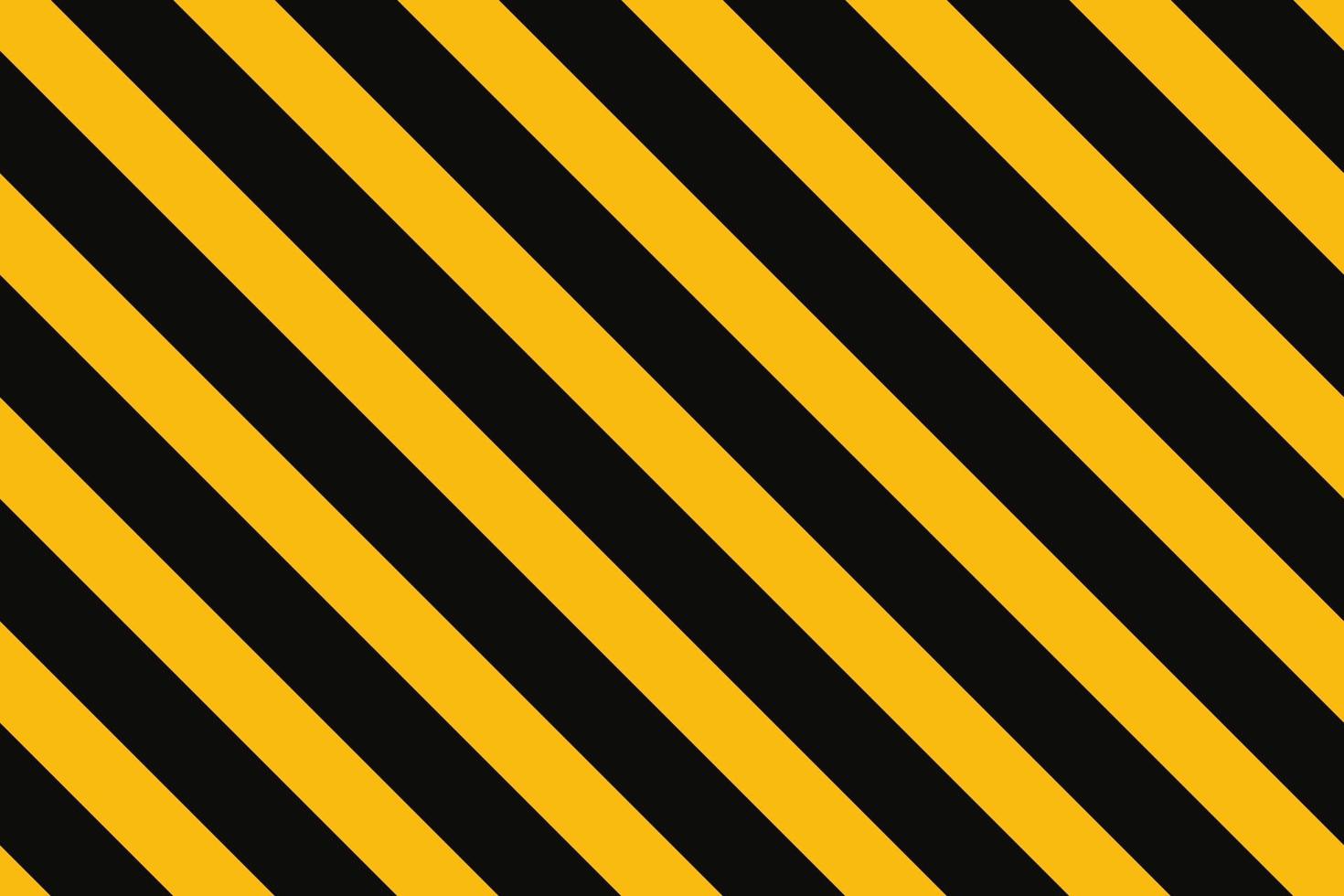 Warning seamless pattern with yellow and black diagonal stripes. Warn caution background. Yellow and black lines tape. Hazard caution sign seamless texture. Vector illustration