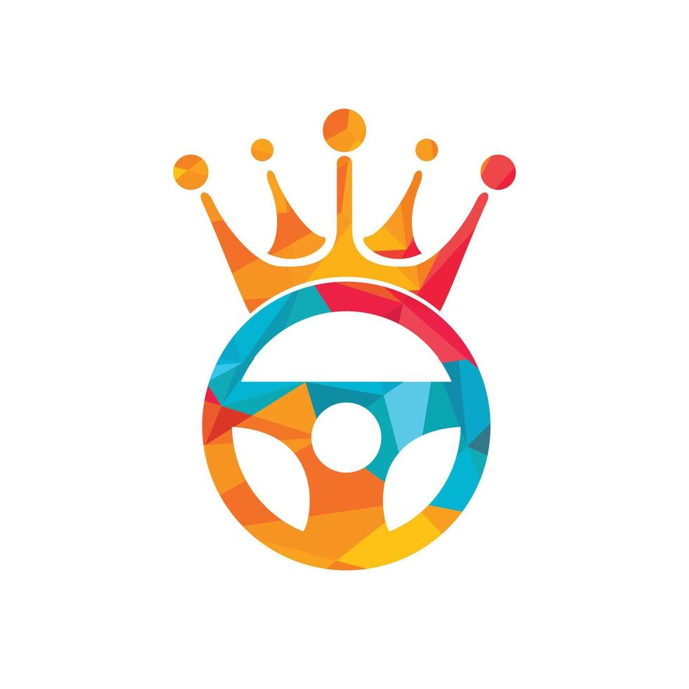 Drive king vector logo design.