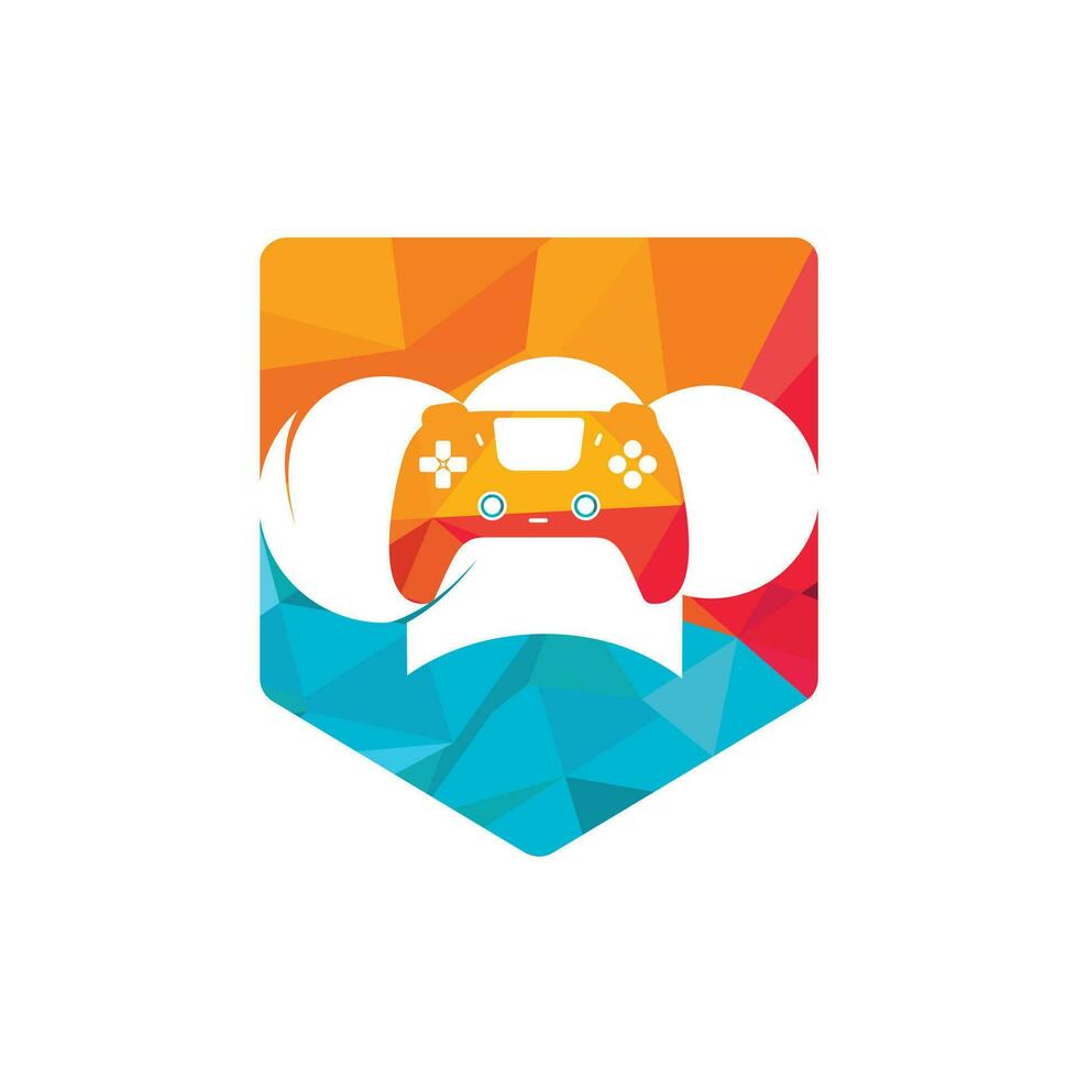 Gamer cafe vector logo design template. Chef hat with game console logo icon design.