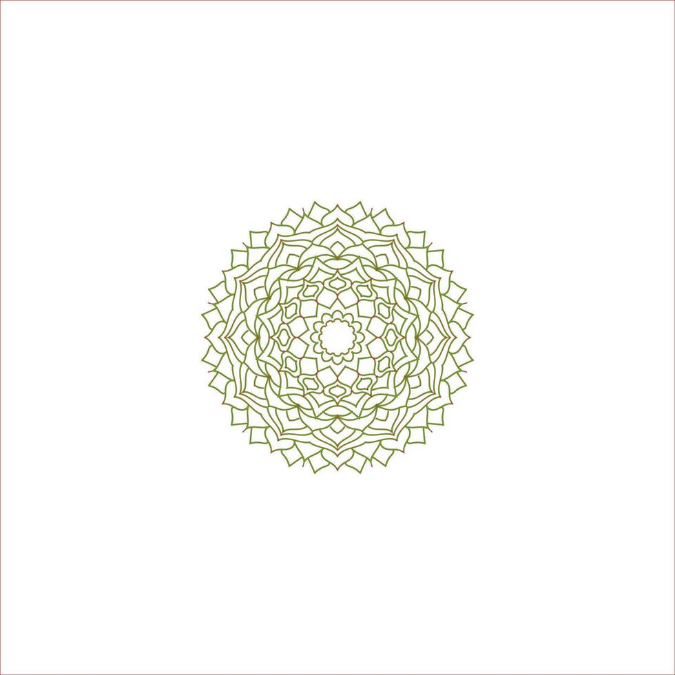 Flower Mandala, green Mandala vector