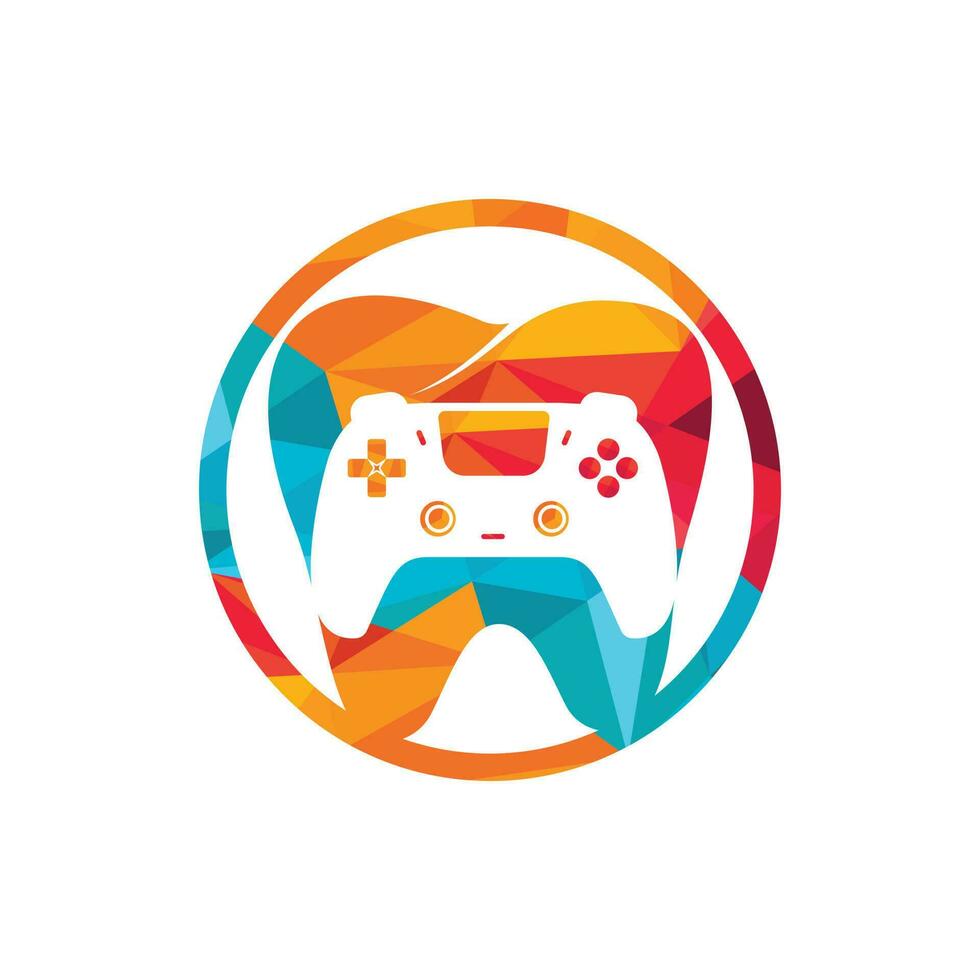 Dental Game Logo Icon Design. Tooth And Console vector logo design.