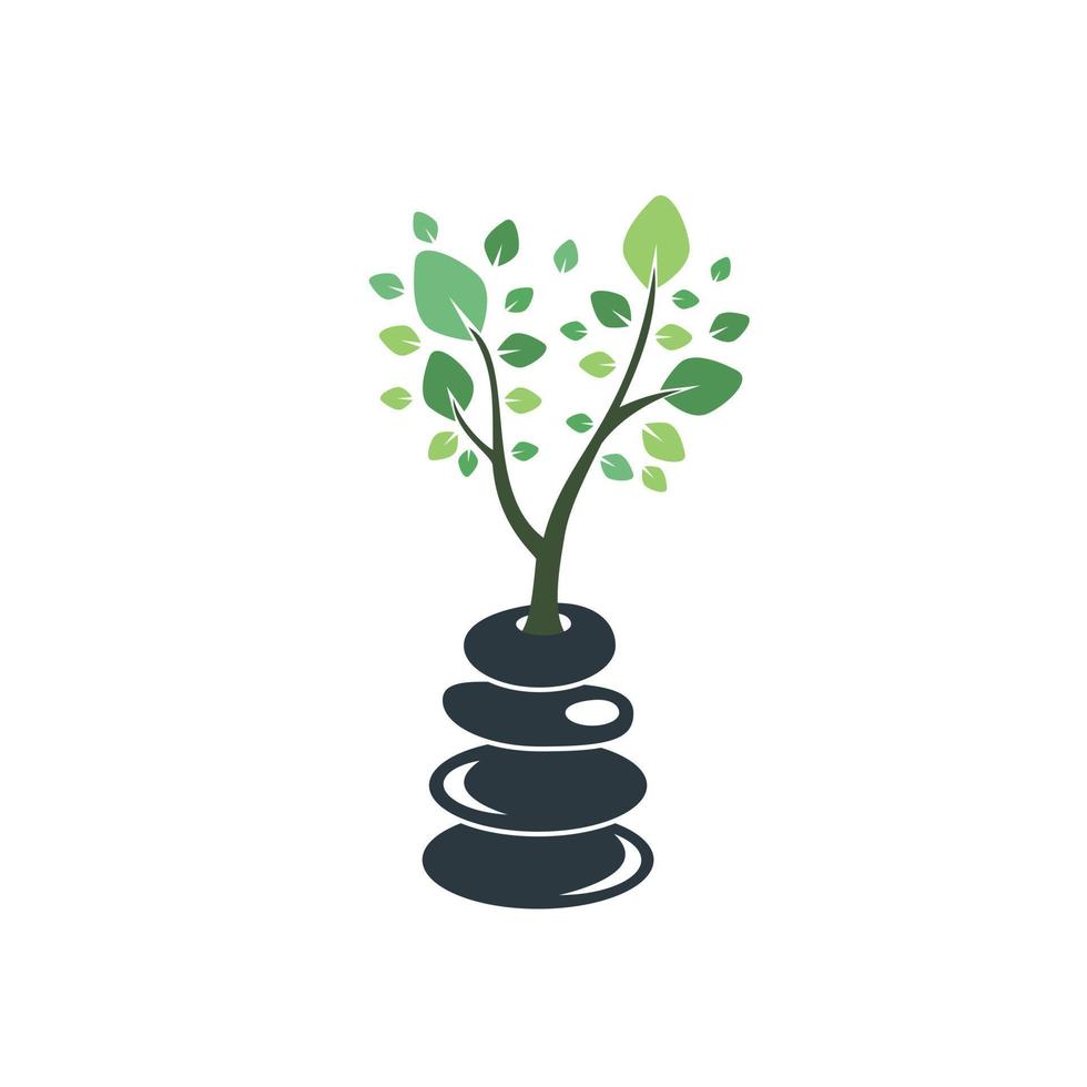 Spa and meditation vector logo design. Zen and wellness logo concept.