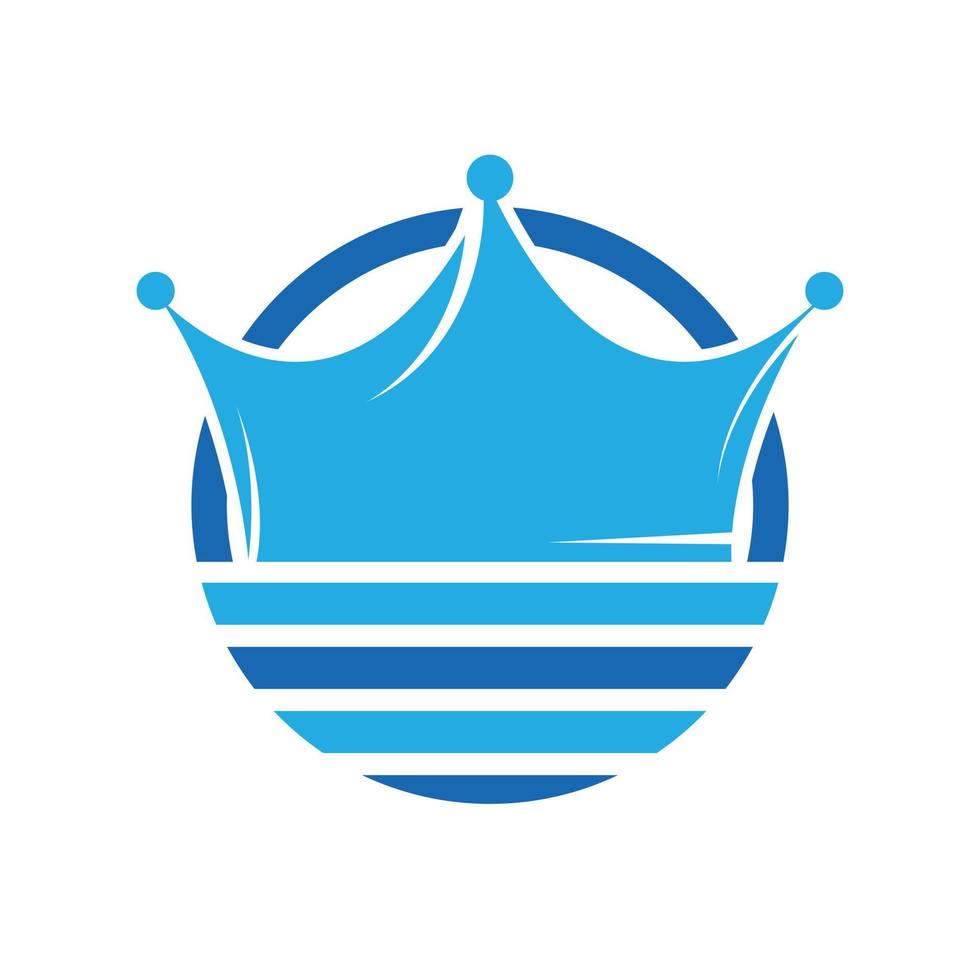 Wave king vector logo design.