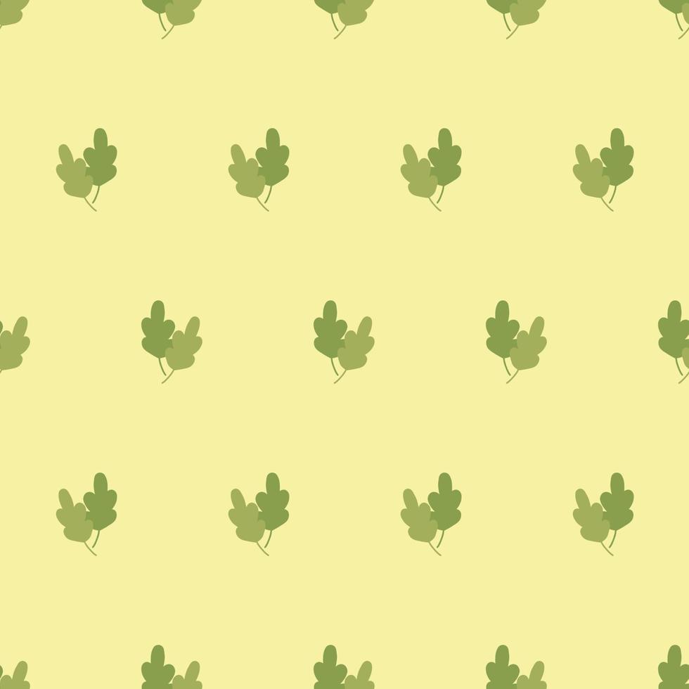 Green oak leaf pattern. Autumn vector seamless for backgrounds, wallpapers, advertising, print, wrapping paper, web.