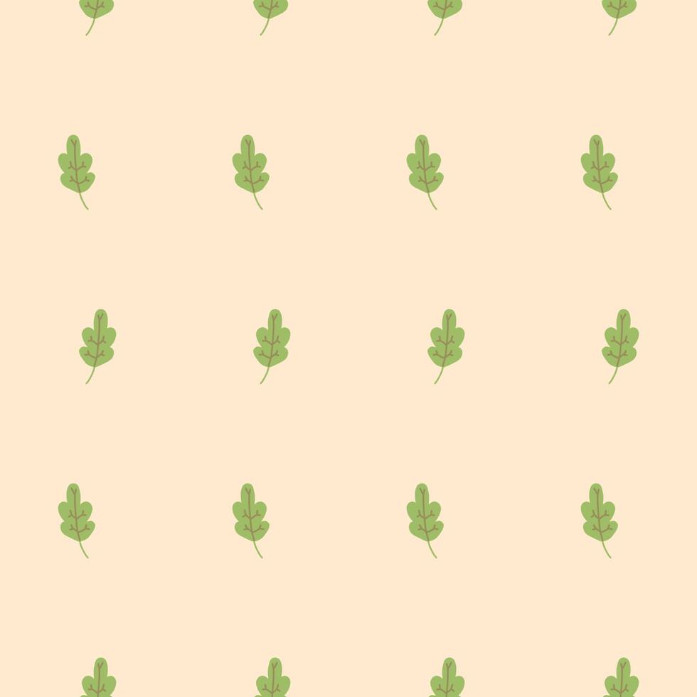 Green oak leaf pattern. Autumn illustration for backgrounds, advertising, print, wrapping paper, web. vector