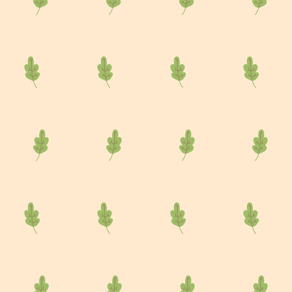 Green oak leaf pattern. Autumn illustration for backgrounds, advertising, print, wrapping paper, web. vector
