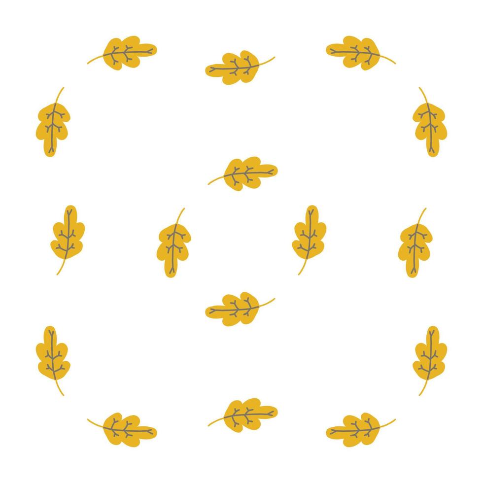 Oak leaf pattern. Autumn illustration for backgrounds, advertising, print, wrapping paper, web. vector