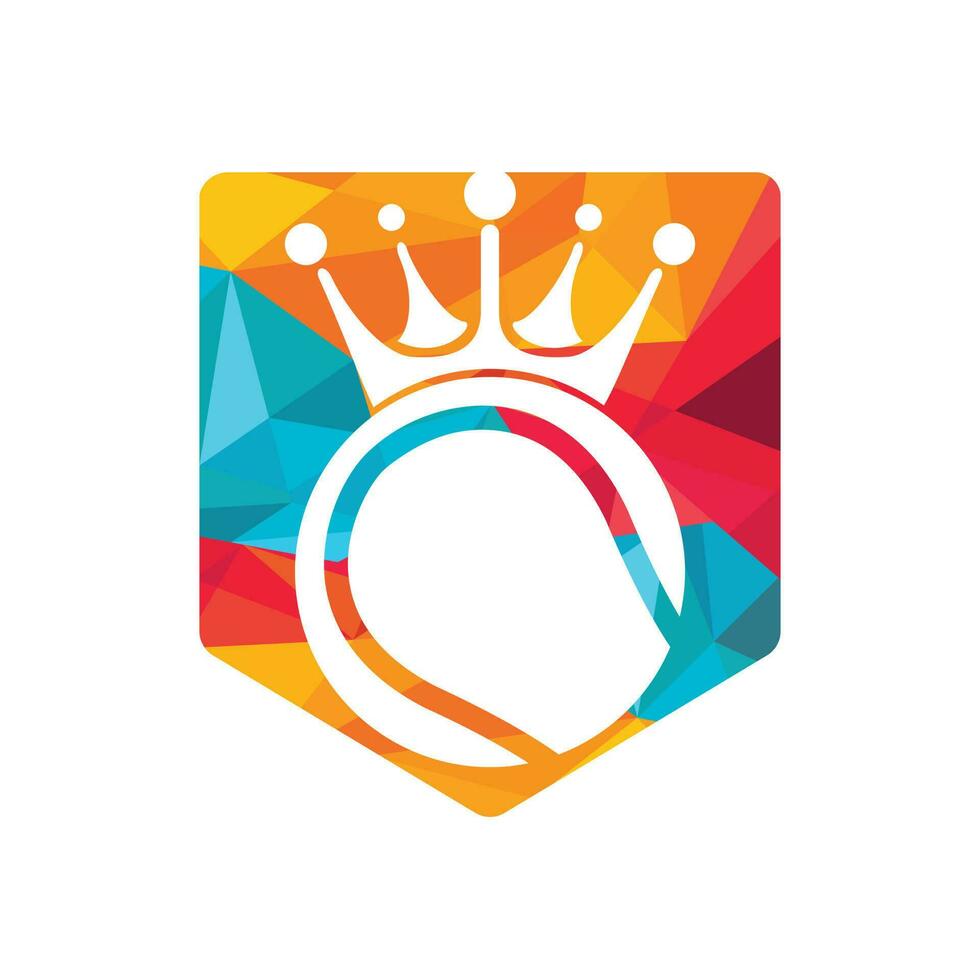 Tennis king vector logo design.