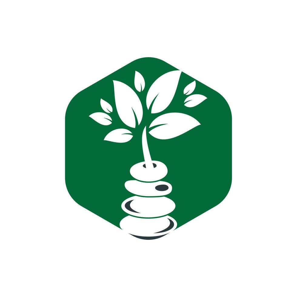 Spa and meditation vector logo design. Zen and wellness logo concept.