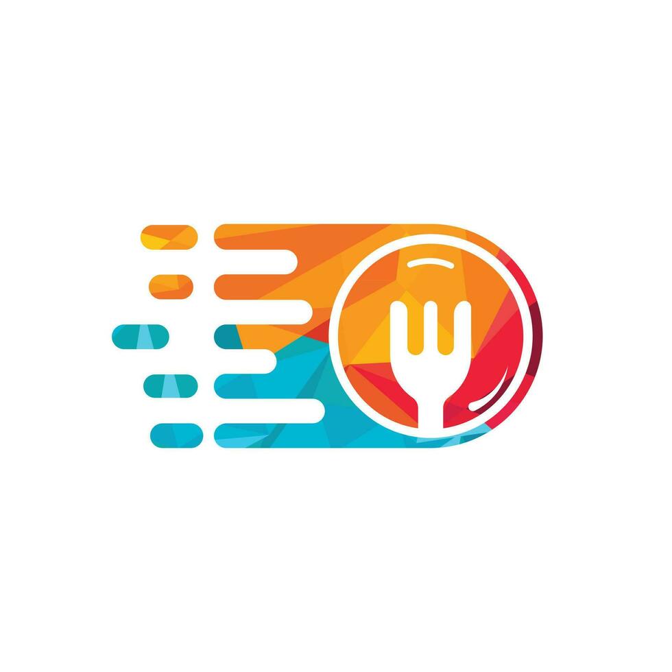 Food delivery vector logo design. Speedy food logo concept.