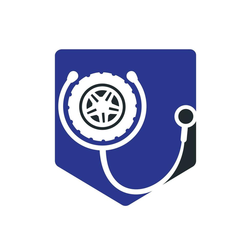 concepto de logotipo de soporte y cuidado automotriz. vector