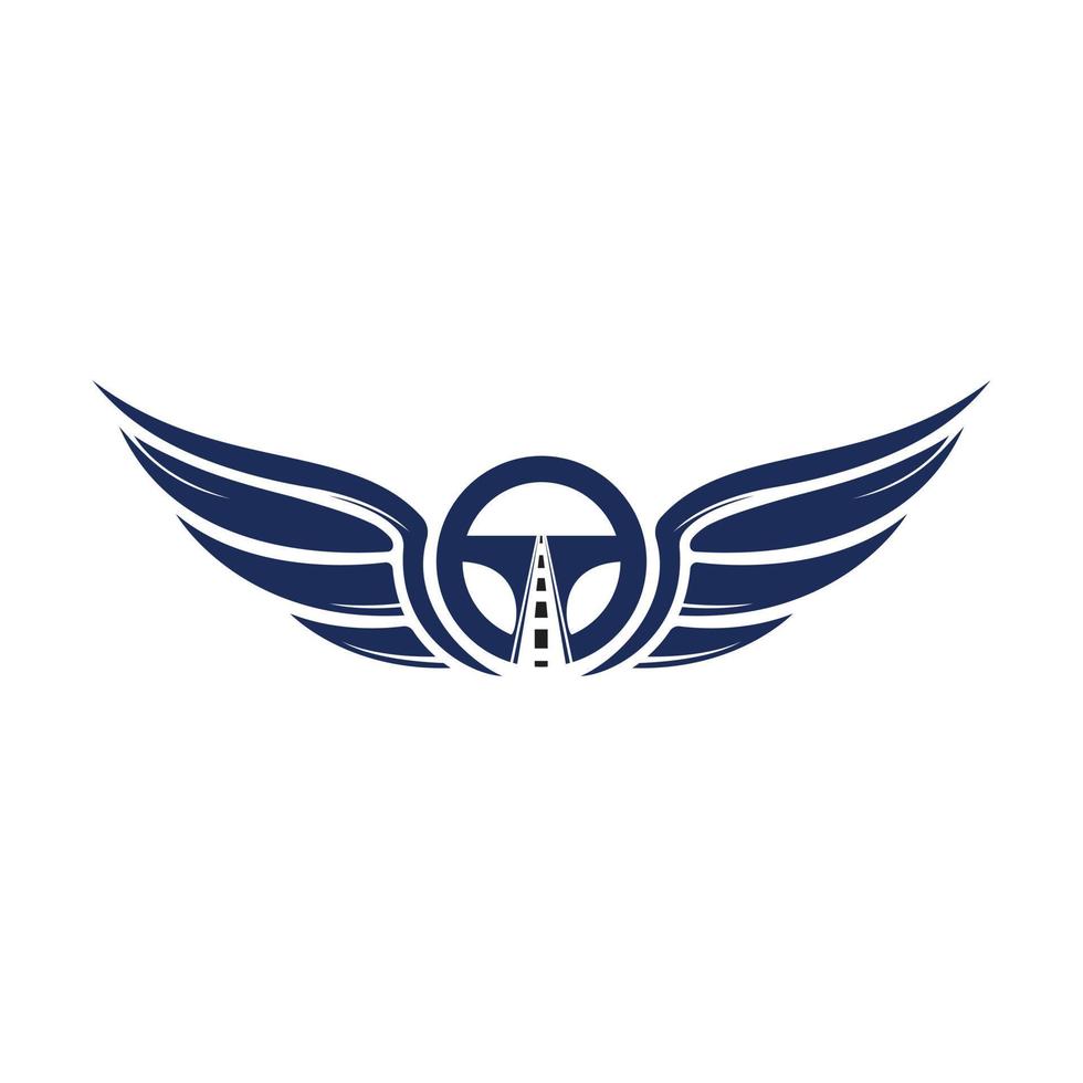 Steering with wings icon vector design.