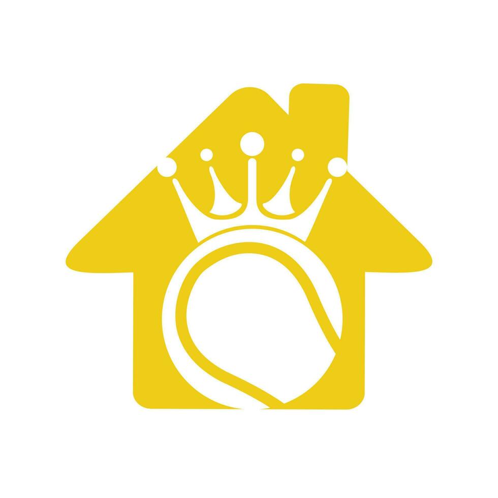diseño del logotipo vectorial del rey del tenis. vector