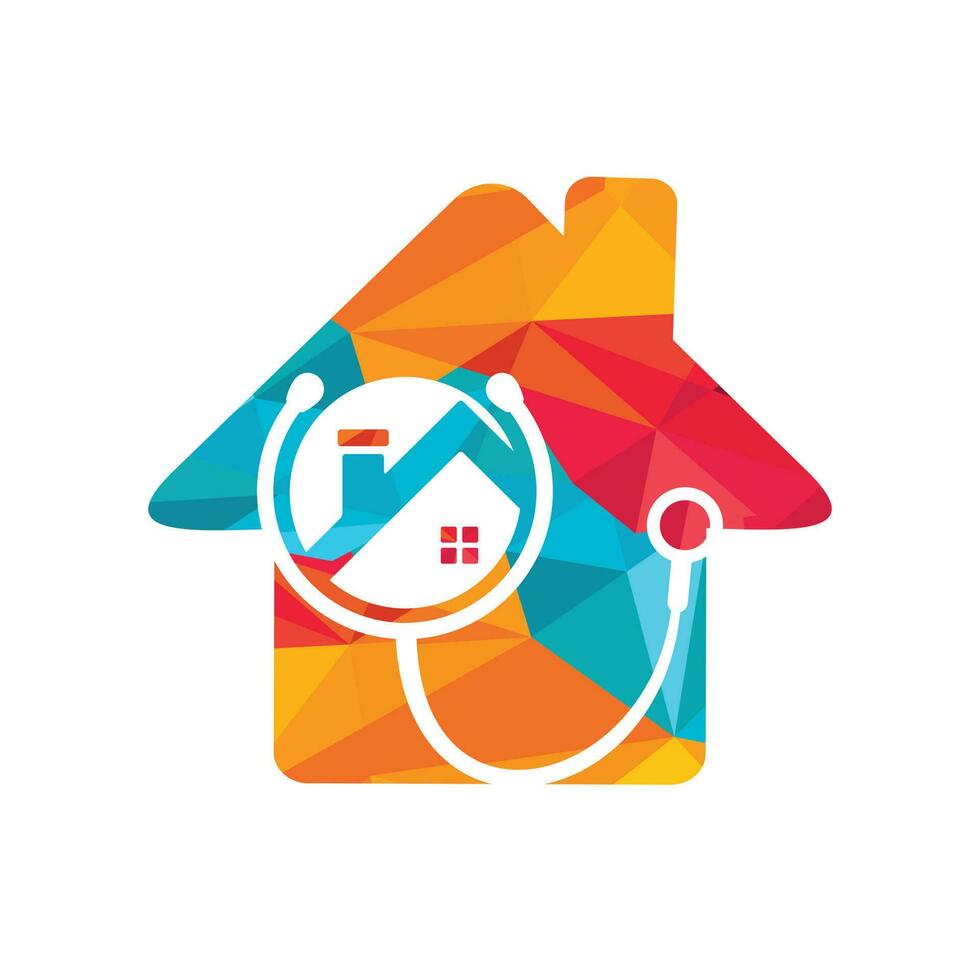 Doctor home vector logo design. House medical vector logo concept.