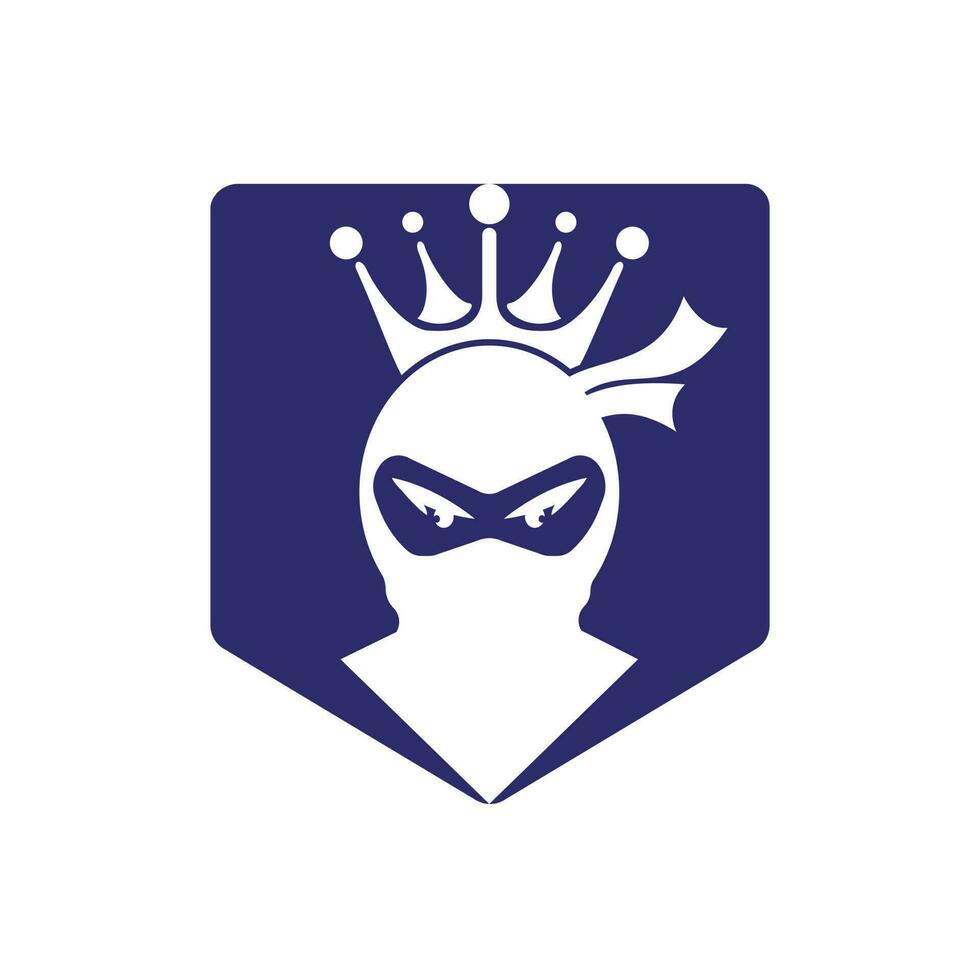 King Ninja vector logo design.