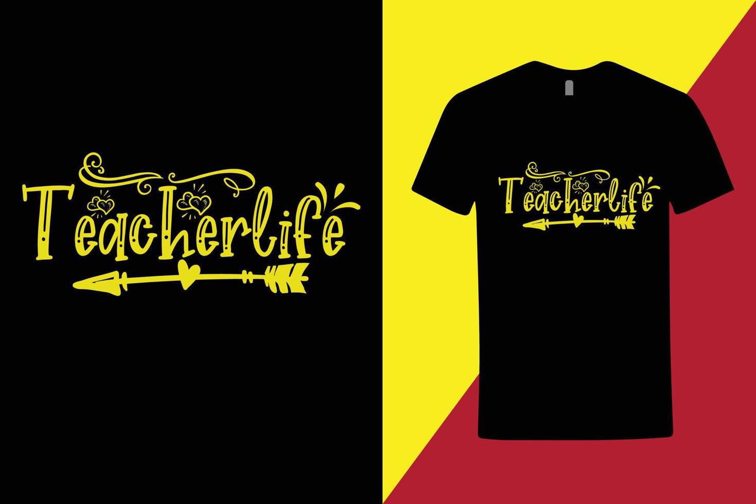 camiseta de tipografía creativa para maestro o educador, enseñar amor inspirar, vida del maestro, estrella de rock educativa, camiseta genial para su diseño de camiseta sin educador vector