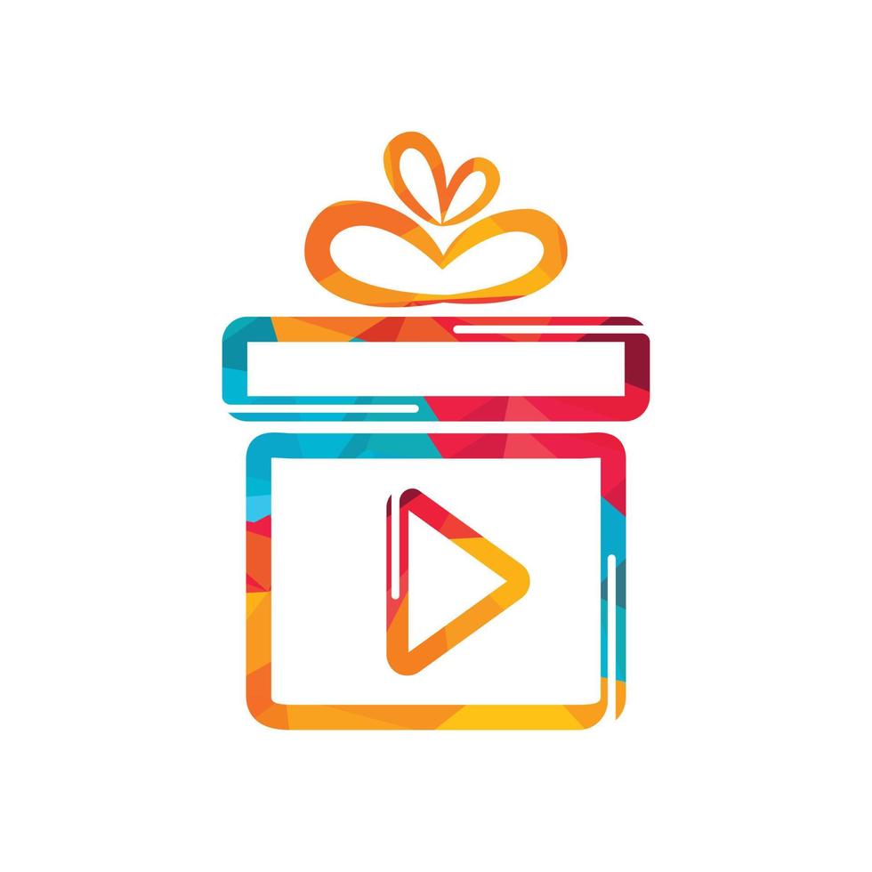 diseño de plantilla de logotipo de vídeo de regalo. vector