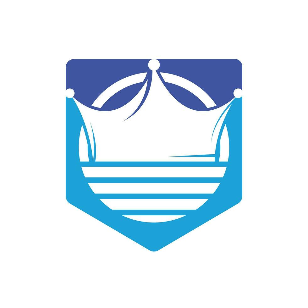 Wave king vector logo design.