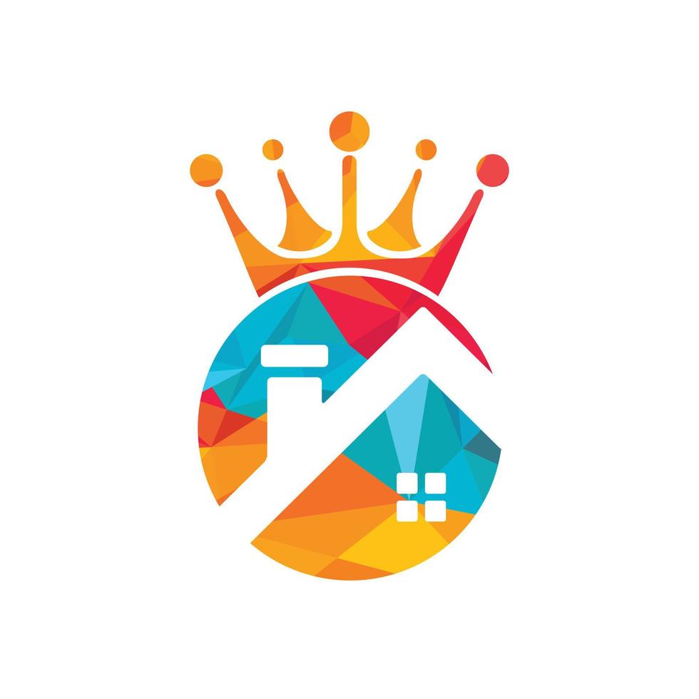 Home king vector logo design.
