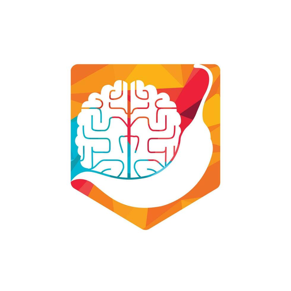 Chili brain vector logo design template. Spicy intelligence logo design concept.