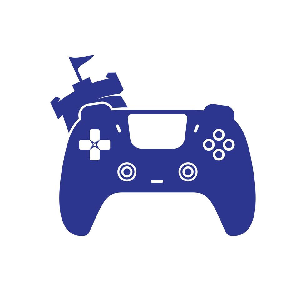 Game king vector logo design. Game console and fort icon vector design.