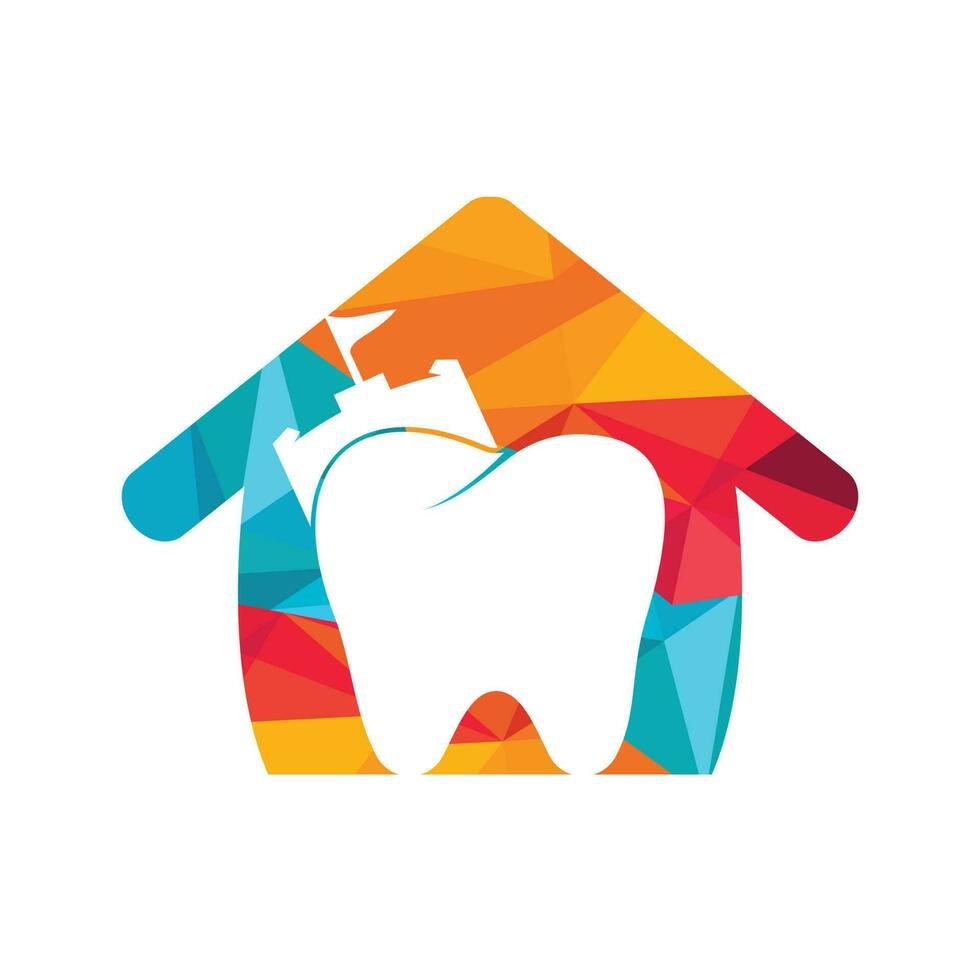 Dentist fort vector logo design.