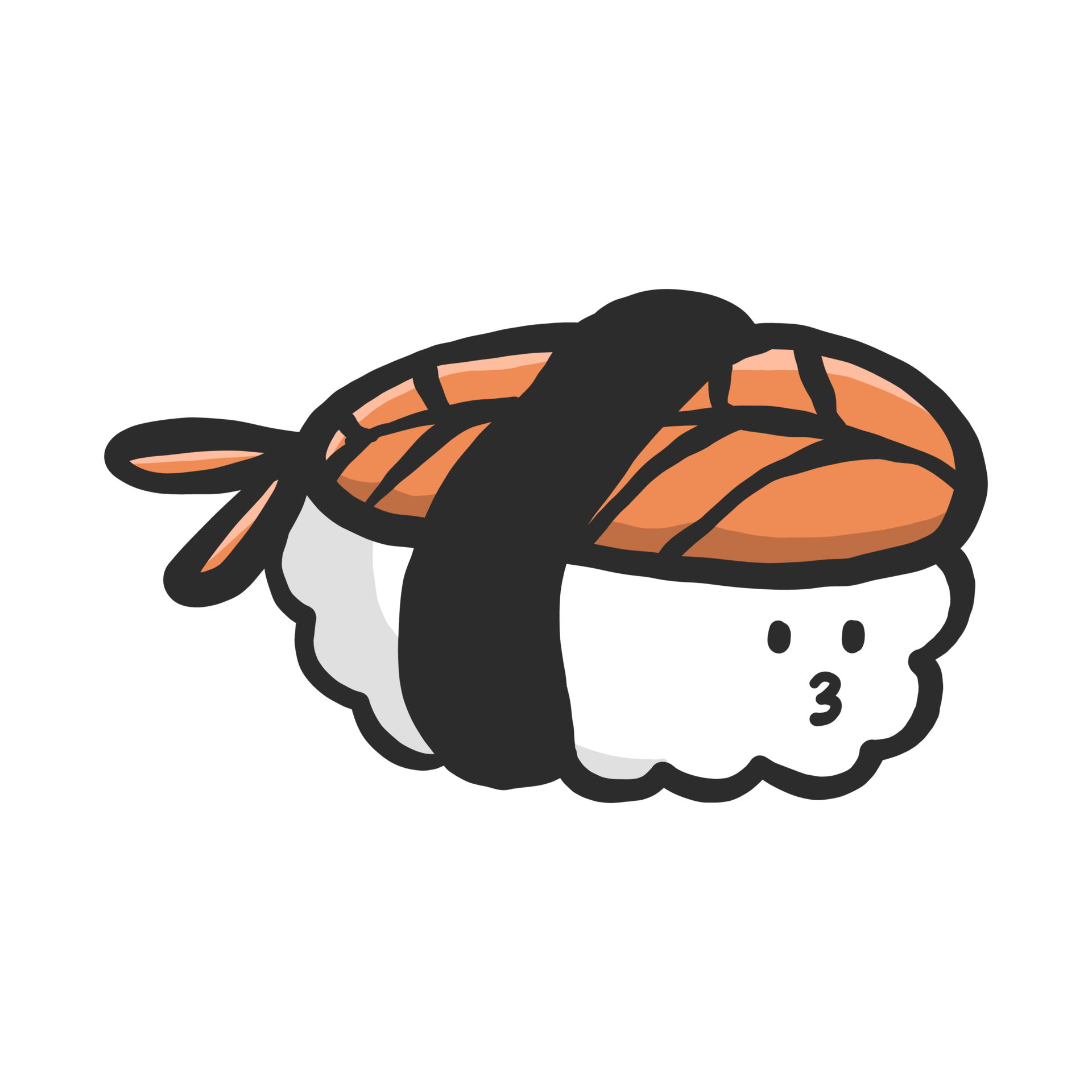 Free lindo personaje de comida. comida japonesa tradicional de sushi  divertido en dibujos animados. ilustración kawaii para emoticono, símbolo,  icono, etc. 10950279 PNG with Transparent Background