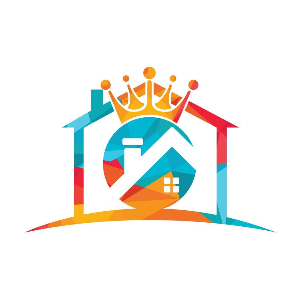 Home king vector logo design.