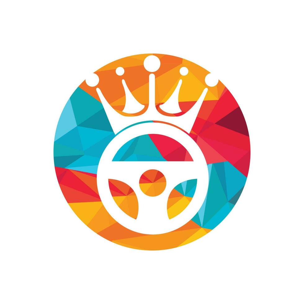 Drive king vector logo design.