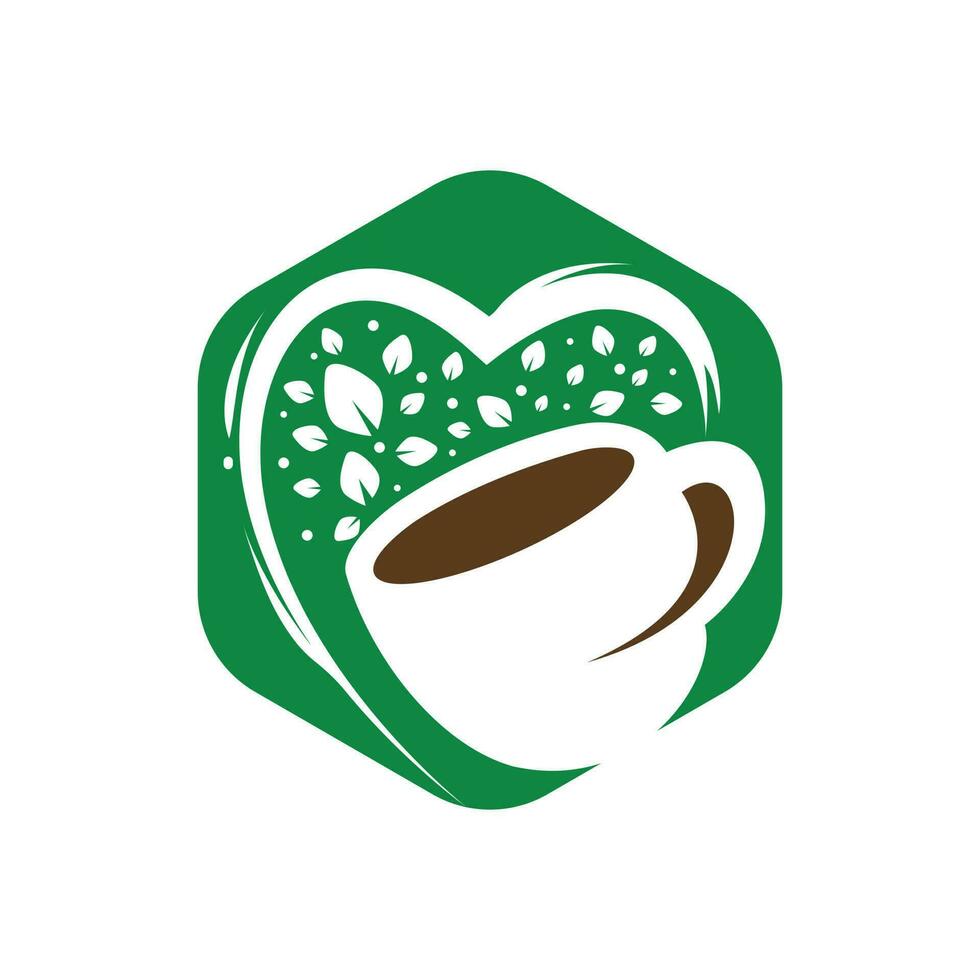 Organic tea vector logo design.