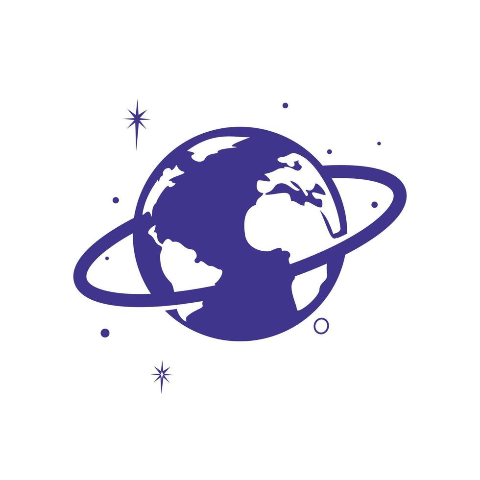 Planet vector logo design template. Space logo design concept.