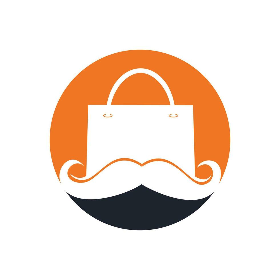 Mister shopping vector logo design.