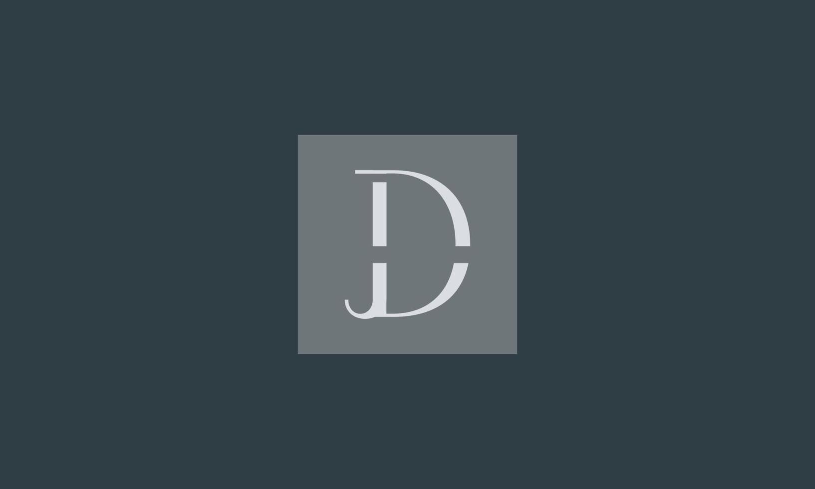 Alphabet letters Initials Monogram logo JD, DJ, J and D vector