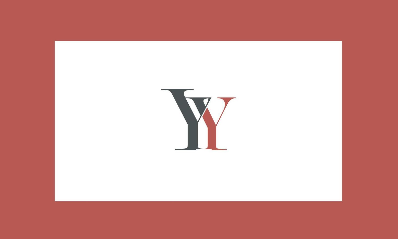 alfabeto letras iniciales monograma logo yy vector