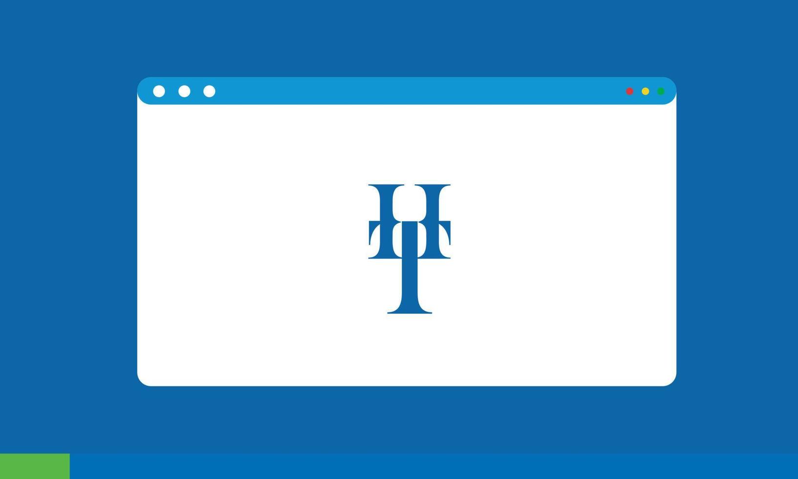 alfabeto letras iniciales monograma logo th, ht, t y h 10950562 Vector