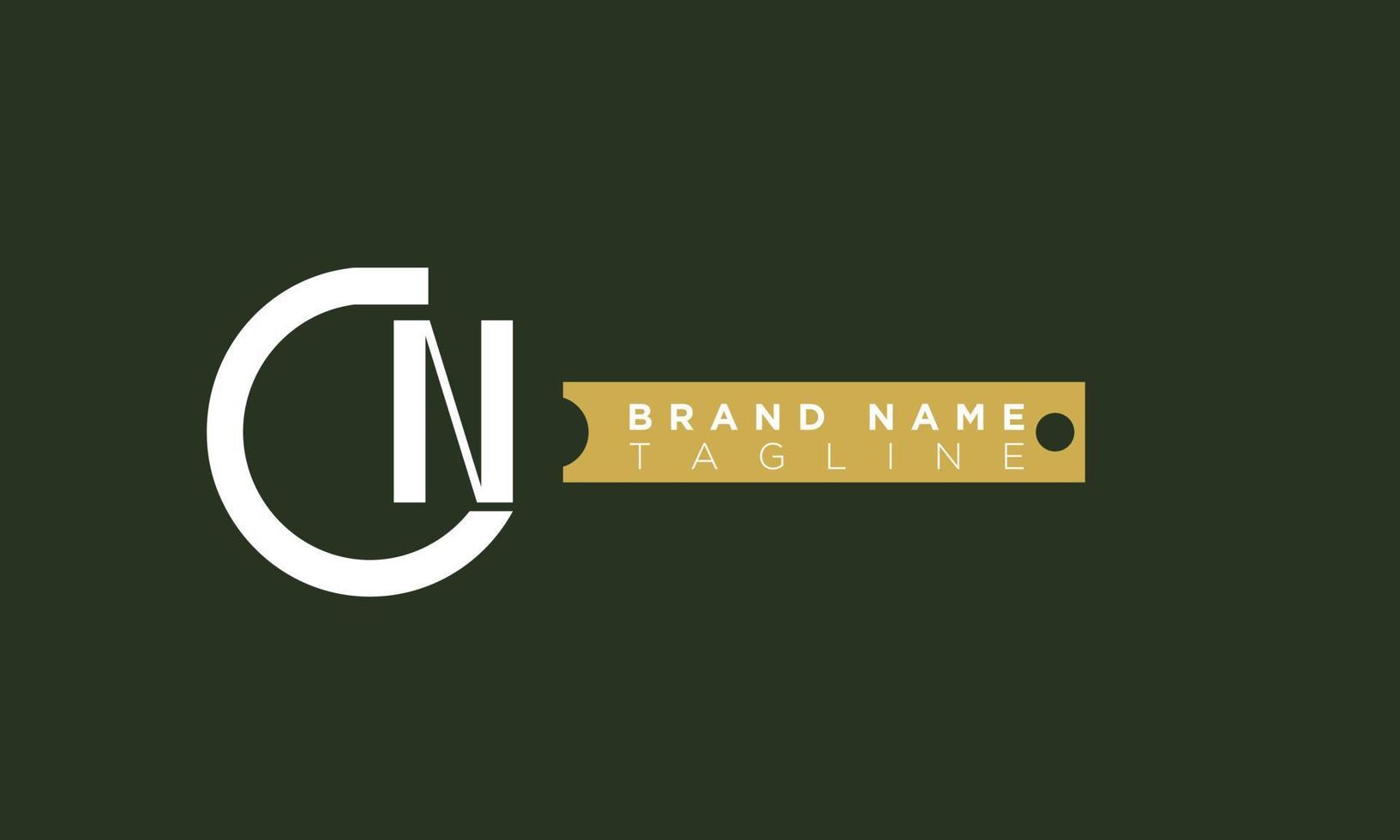 Alphabet letters Initials Monogram logo CN, NC, C and N vector