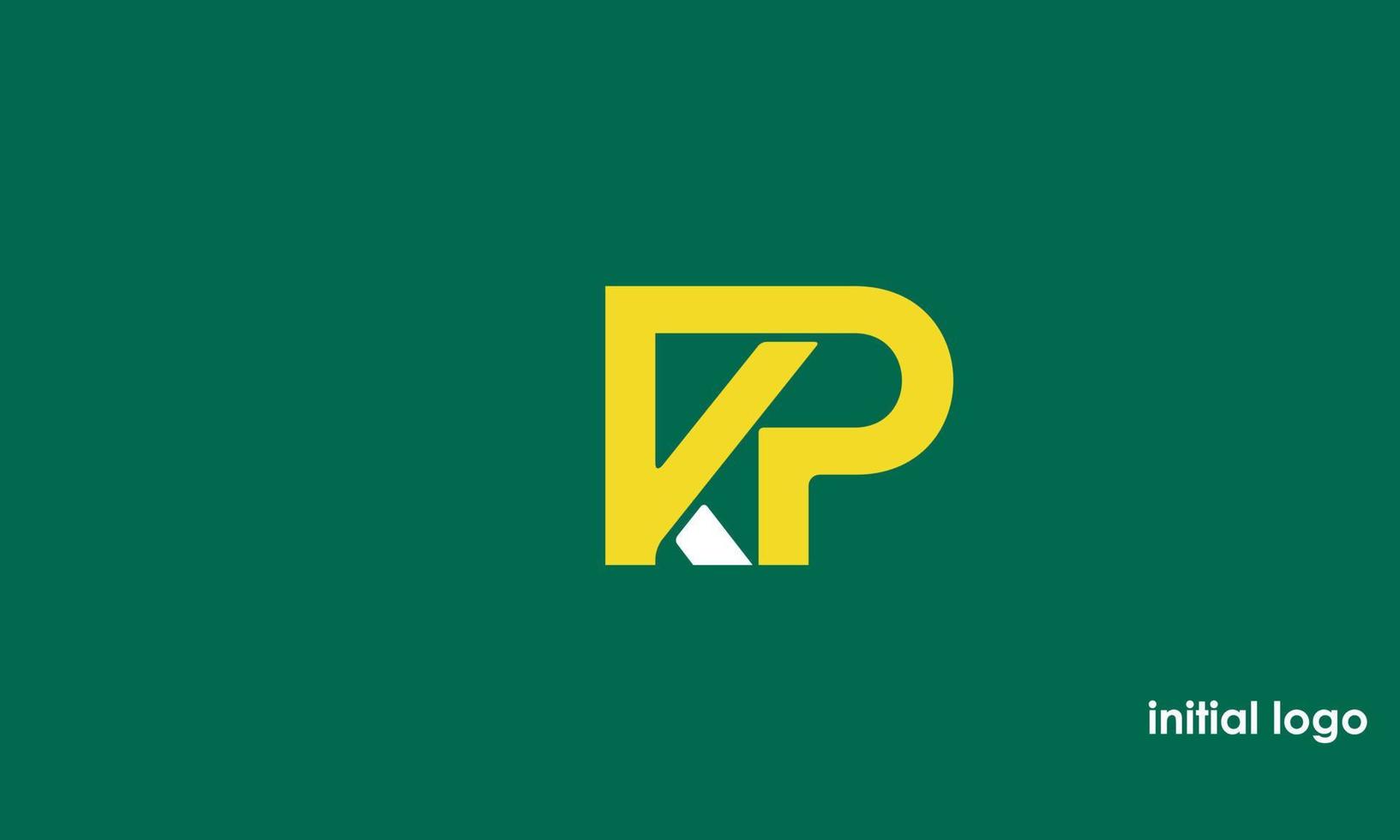 letras del alfabeto iniciales monograma logo kp, pk, k y p vector