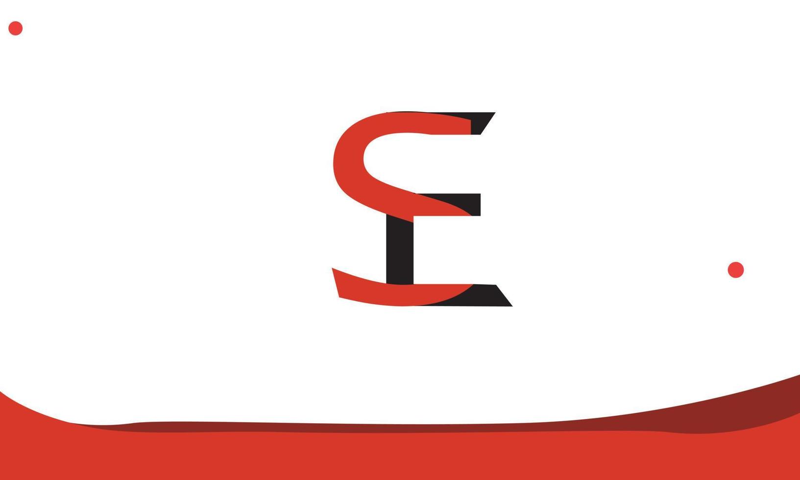 Alphabet letters Initials Monogram logo SE, ES, S and E vector